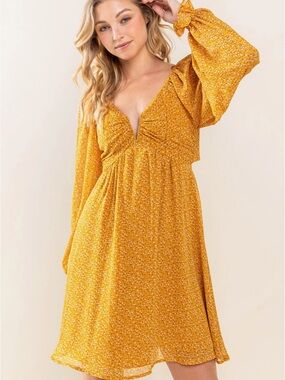 HEYSON / FLORAL CHIFFON FLARE DRESS WITH OPEN BACK/ Plus Women’s / 1x / NWT